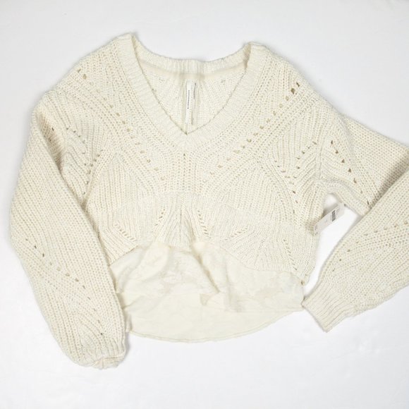 Anthropologie Sweaters - By Anthropologie Twofer Layered Sweater Ivory - Small